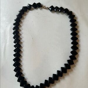 Trifari Black Geometric Lucite Necklace